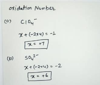 Answered Calculate The Oxidation Number Of A Bartleby