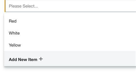 No Option To Add New Item To Select Filter Component Dropdown List