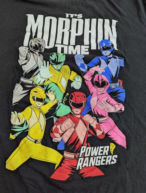 Power Rangers It S Morphin Time Graphic Black T Shirt Gem