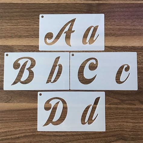 Pcs Letters Templates Painting Graffiti Stencils X For Spraying Ebay