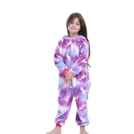 Kigurumi licorne violette imprimé pour enfant Pyjama D Or