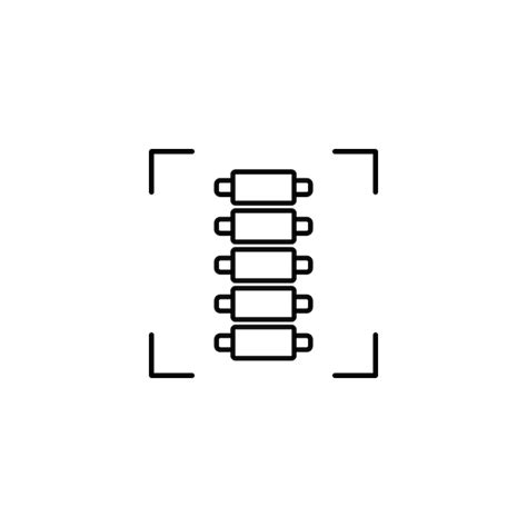 Premium Vector Body Spine Scan Icon Set Medical Backbone Xray Vector