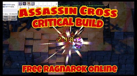 Guide To Build Assassin Cross Critical Free Ragnarok Online Youtube