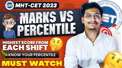 Marks Vs Percentile Mht Cet 2023highest Score Of Each Shiftshiftwise Analysis Percentileby