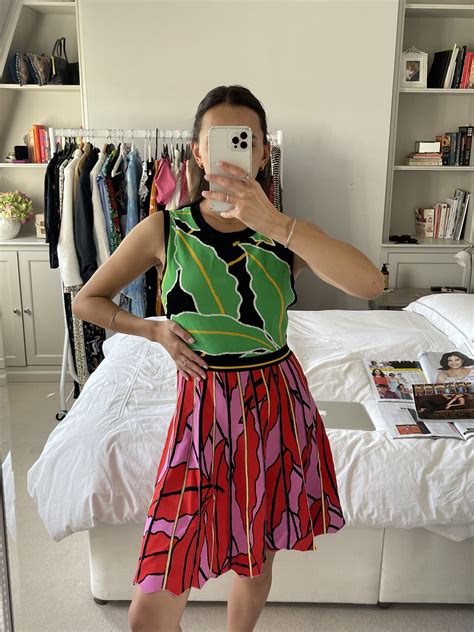 Diane Von Furstenberg Clashing Pattern Wool Mini Dress – StyleSwap