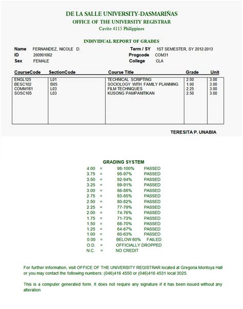 Dlsu Dasma Grading System Clearance Shops Brunofugaadvbr