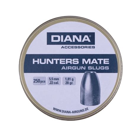 Śrut 5 5 mm diabolo do wiatrówki Diana Hunters Mate Slug 250 sztuk 44403007