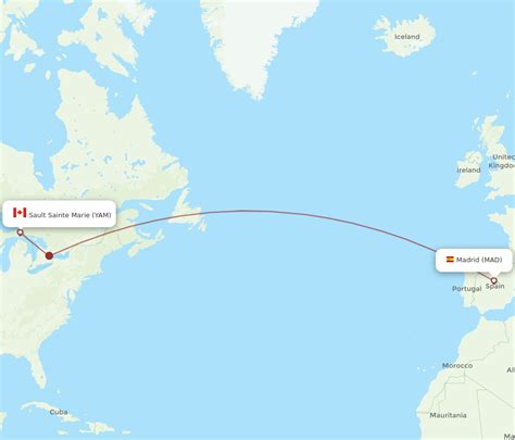 Flights From Madrid To Sault Ste Marie Mad To Yam Flight Routes