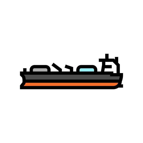 Oil Tanker Ship Petroleum Engineer Color Icon Vector Illustration