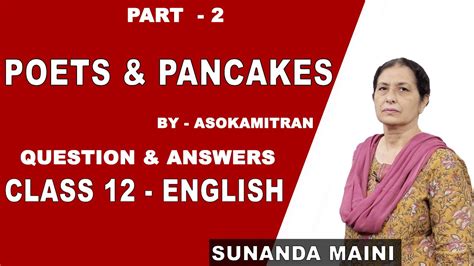 Poets And Pancakes Questions And Answers Class English Cbse