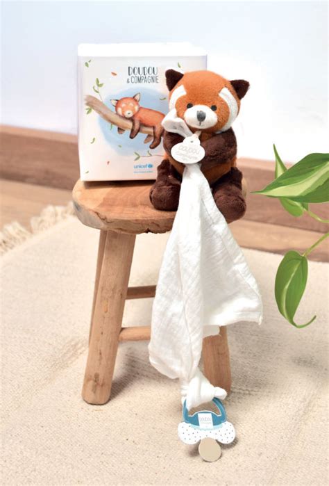 Doudou Et Compagnie UNICEF Doudou Lange Panda Roux