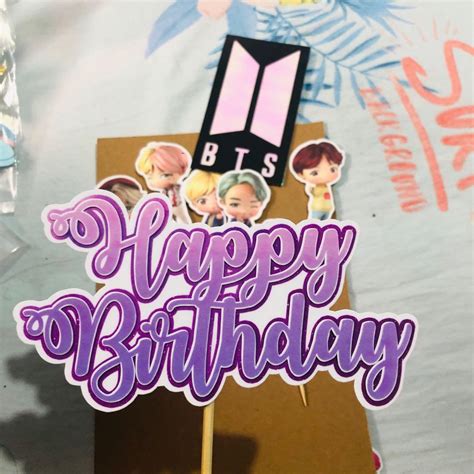 Topper Bts Birthday Cake Topper Printable Bts Cake Diy Cake Topper My