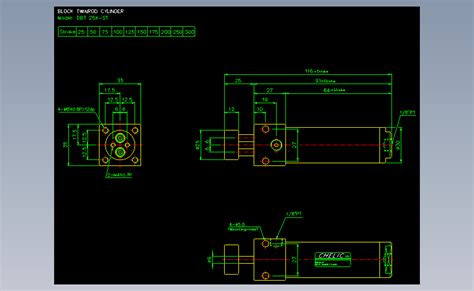 Db气缸系列cad图纸大全 Autocad 模型图纸下载 懒石网