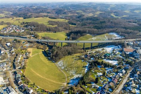 Aerial photograph Lüdenscheid Routing and lanes in the course of the