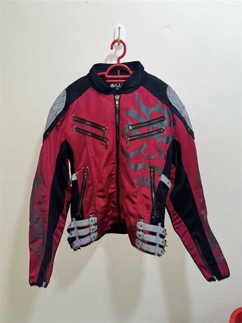 Vintage Japanese Motorcycle Jacket Trade Mark Embriodery Opium Mens