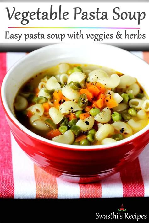 Pasta Soup Recipe Swasthis Recipes