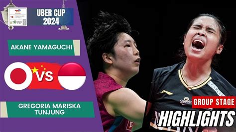 Akane Yamaguchi Jpn Vs Gregoria Mariska Tunjung Ina Group Stage