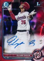 Elijah Green Bowman Draft Cda Eg Chrome Dp Auto Red Lava