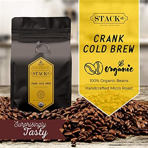 Organic Cold Brew Coffee Coarse Ground 1 Lb Crank High Voltage Caffeine Dark Roast Coarse