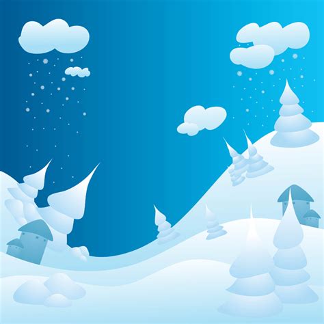 Snowy Winter Landscape Vector Art & Graphics | freevector.com