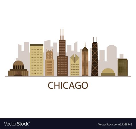 Chicago skyline Royalty Free Vector Image - VectorStock