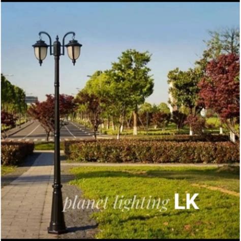 Jual Lampu Hias Taman Lampu Hias Tiang Jalan 2 Cabang Tinggi 3 Meter