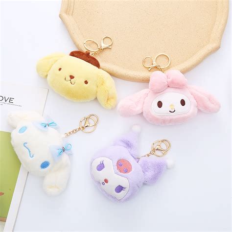 Sanrio Plush Keychains Kuromi Creative And Cute Key Ring Fashion Couple