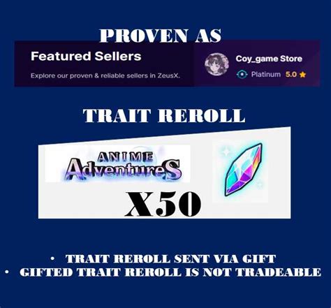 Anime Adventures X Trait Reroll Gift Fast Delivery Ready Stock