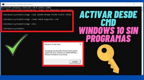 Activar Windows 10 desde CMD Informática Colectiva