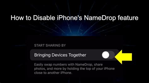 How To Disable IPhone S NameDrop Feature Turner Time Management LLC