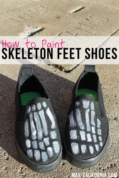 Max California How To Paint Skeleton Feet Shoes Halloween Costumes