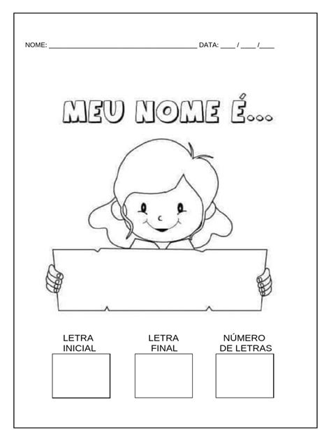 Me Chamo Ou Meu Nome É - ATIVIDADE MEU NOME É | PDF