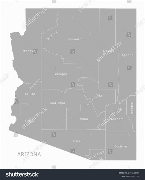 1,835 Map Counties Arizona Images, Stock Photos & Vectors | Shutterstock