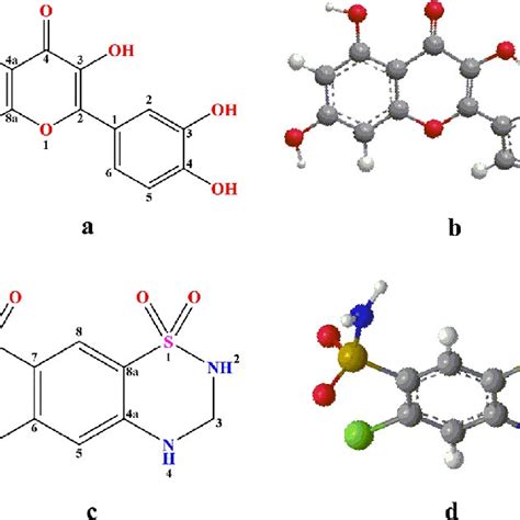 Chemical structure of quercetin: two-dimensional (a) and... | Download ...