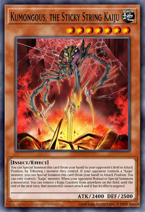 Kumongous The Sticky String Kaiju Card Information Yu Gi Oh Database