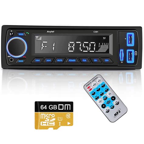 RADIO SAMOCHODOWE 1 DIN BLUETOOTH 5 0 USB AUX MIKROFON PILOT BATERIA