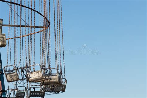 Swing Carousel In The Amusement Park Stock Photo Image Of Attraction