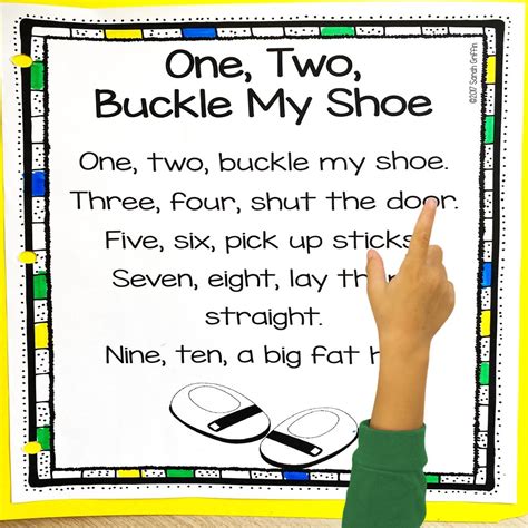 One Two Buckle My Shoe Nursery Rhyme Resources Little Learning Corner