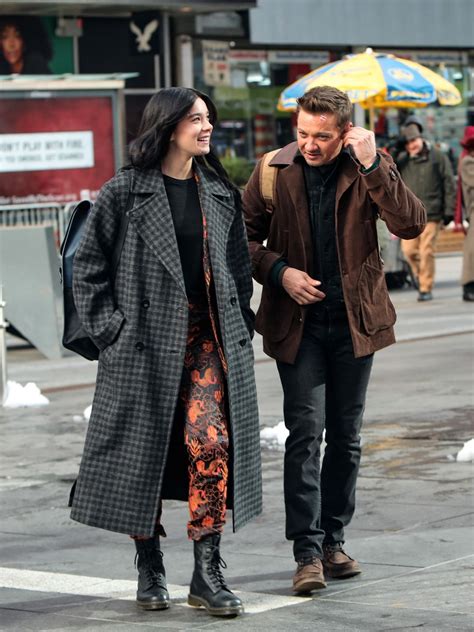 HAILEE STEINFELD and Jeremy Renner on the Set of Hawkeye in New York 12 ...