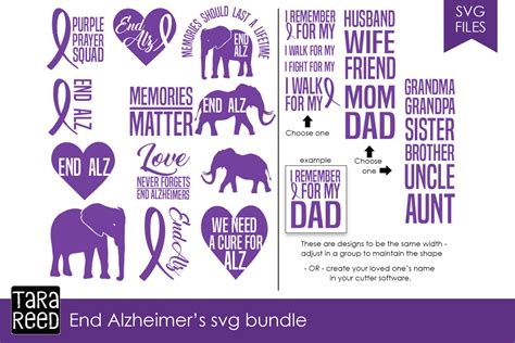 End Alzheimer's SVG Bundle | Custom-Designed Illustrations ~ Creative ...