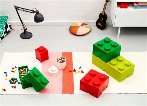 Room Copenhagen Contenitore Lego Storage Brick 4 Rosso Finnish