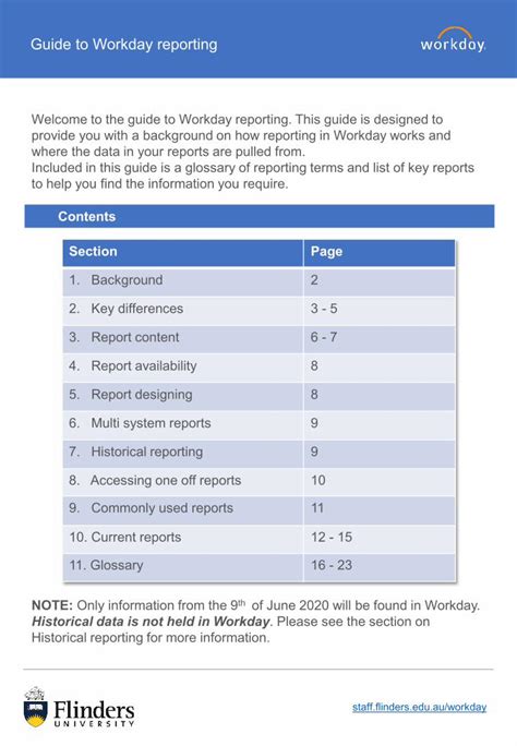 Pdf Guide To Workday Reporting Flinders University Dokumen Tips