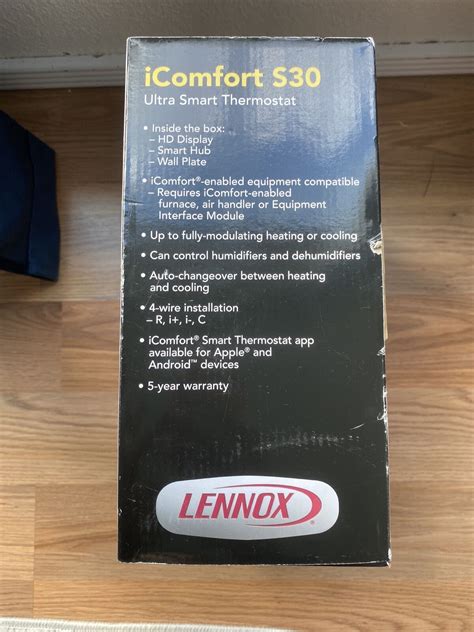 Lennox Icomfort S30 7inch Black Thermostat Outdoor Sensor 19v30 For Sale Online Ebay