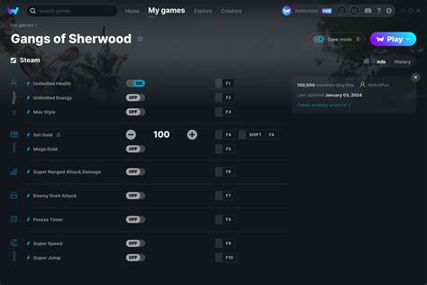 Gangs Of Sherwood Cheats And Trainer For Steam Trainers Wemod Community