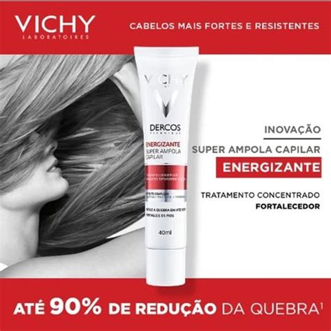 Ampola Capilar Antiquebra Vichy Dercos Energizante 40ml em Promoção