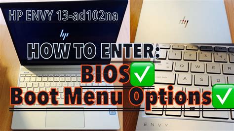 HP ENVY 13 Ad102na How To Enter Bios Configuration Settings Boot