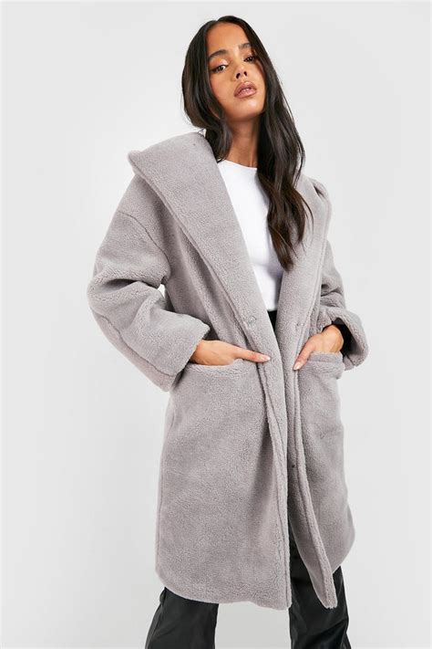 Teddy Bear Coat Faux Fur And Teddy Coats Boohoo Australia