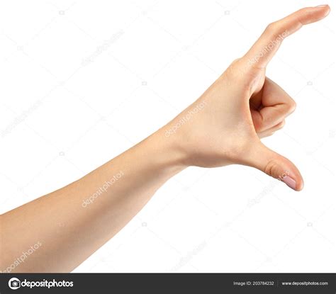 Female Hand Showing Size Gesture Stock Photo by ©Fotofabrika 203784232