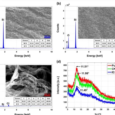 Sem Images And Eds Results For A Swcnt Pdms B Fswcnt Pdms Composite