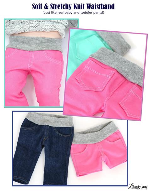 Liberty Jane Jeans Bundle Doll Clothes Pattern 15 Inch American Girl Dolls